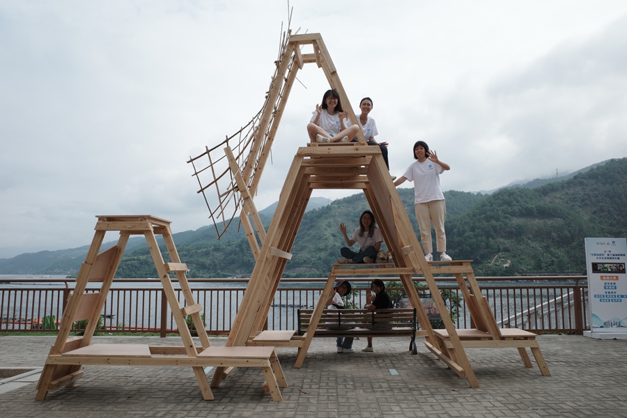 “中建海峡杯”第十届海峡两岸大学生实体建构大赛金奖台湾铭传大学《山岳之渝》。中建海峡供图